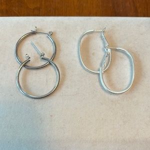 Silver earrings